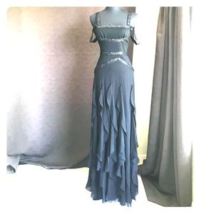 BCBG MAXAZRIA ruffles Evening gown